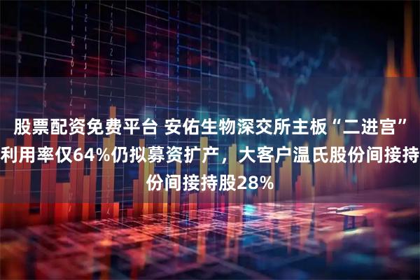 股票配资免费平台 安佑生物深交所主板“二进宫”：产能利用率仅64%仍拟募资扩产，大客户温氏股份间接持股28%